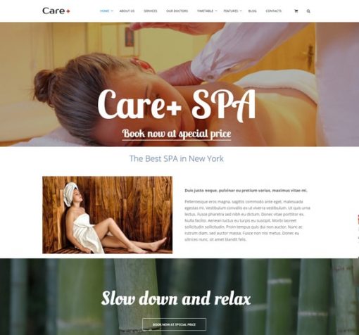 spa salon website design service