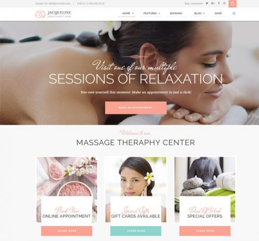 spa salon web design services