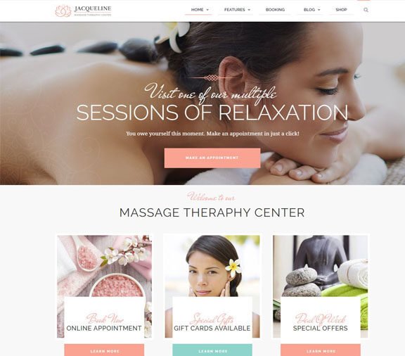 spa salon web design services