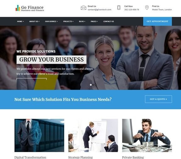 Finance Business Web Design Services