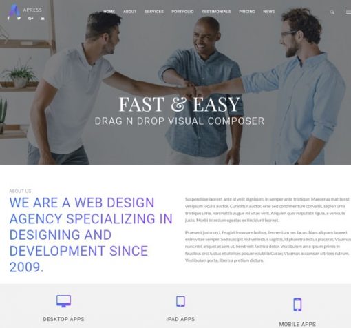 Web Design Service for Advertising Agency