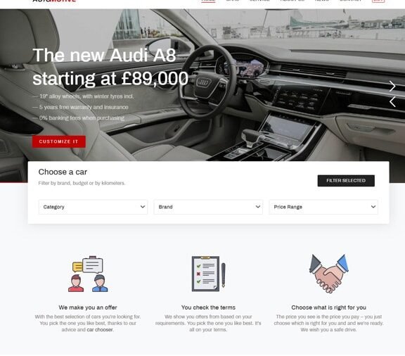 web design service for automotive business