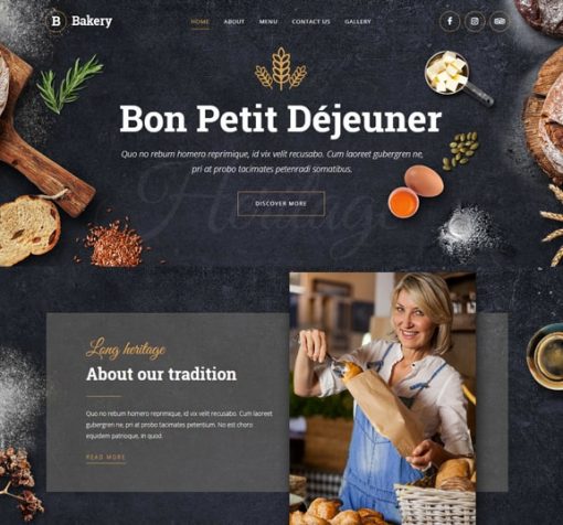 web design service for bakery