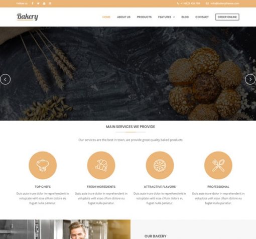 web design service for bakery