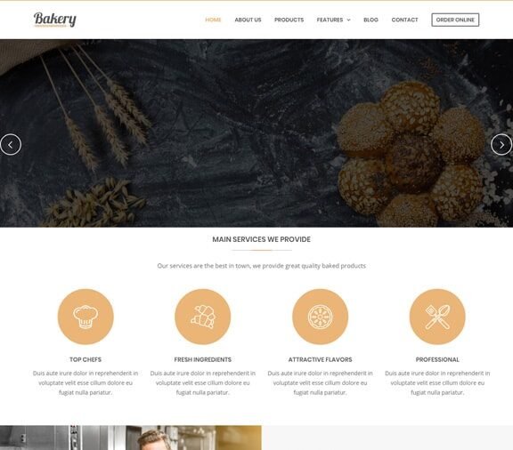 web design service for bakery
