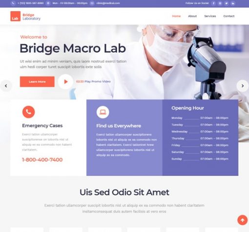 laboratory web design service