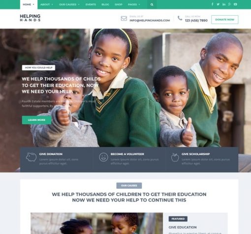 web design service for charity organization