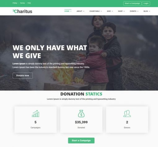 web design service for charity organization