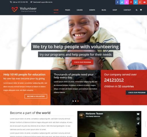 web design service for charity organization