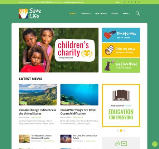 web design service for charity organization