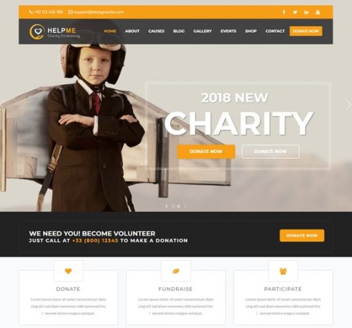 web design service for charity organization