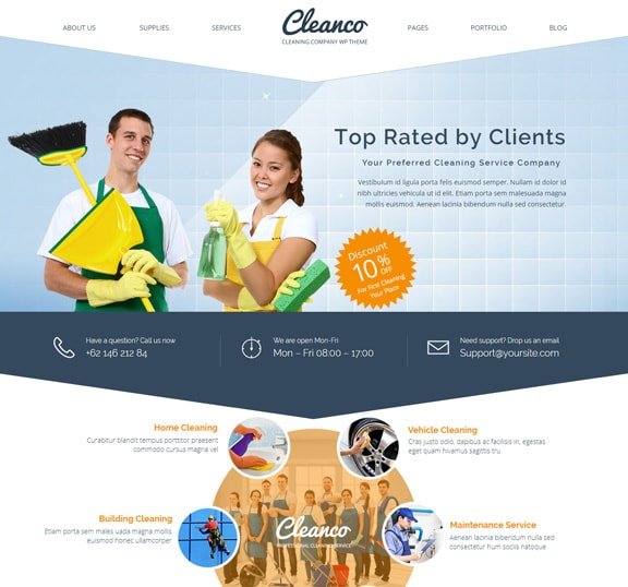 cleaning company web design service