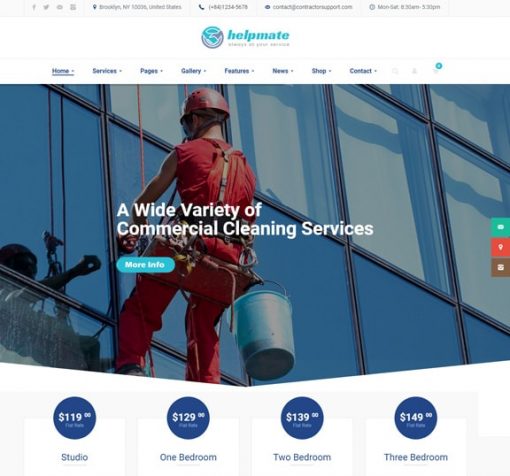 cleaning company web design service