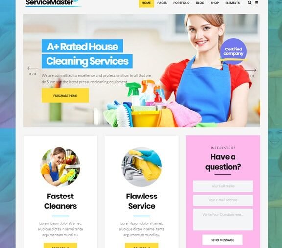 cleaning company web design service