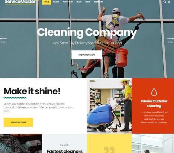 cleaning company web design service