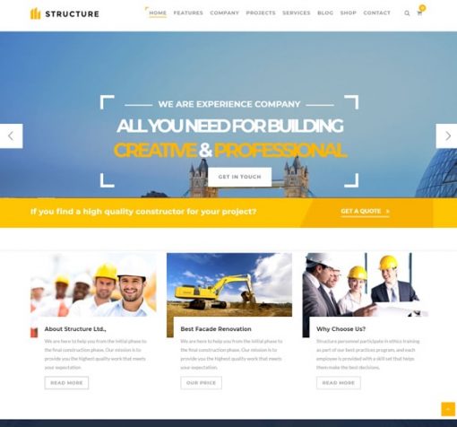 construction web design service