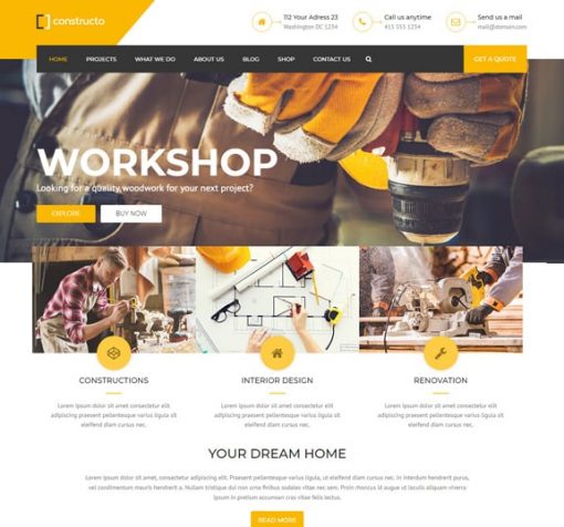 construction web design service