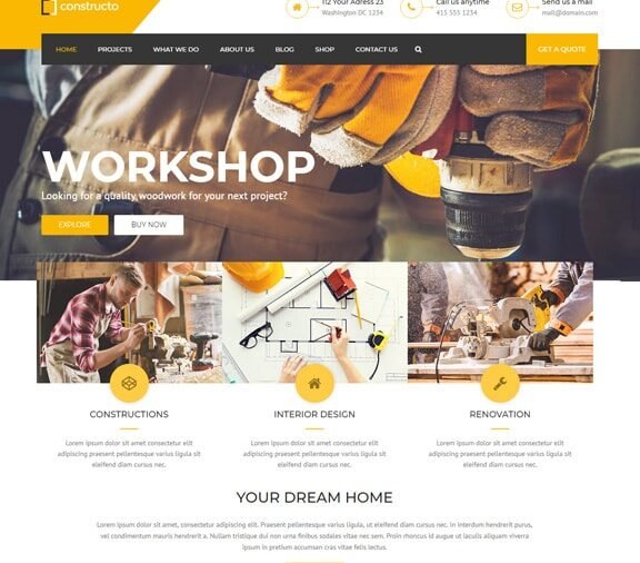 construction web design service