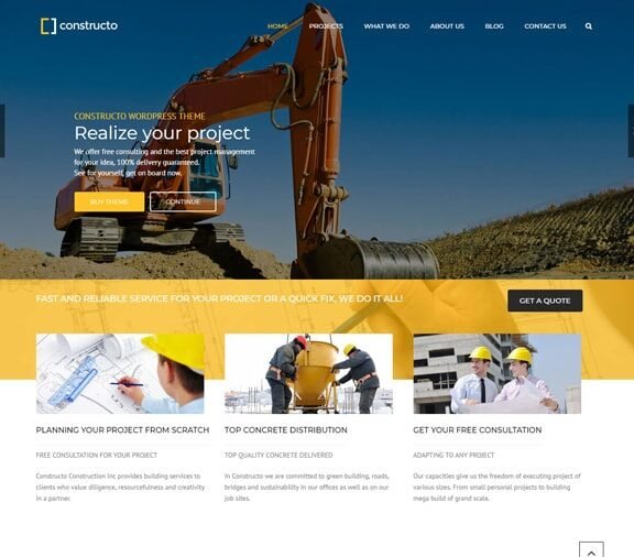 construction web design service