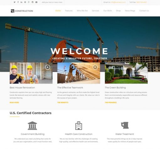 construction web design service