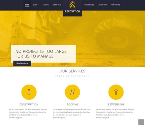 construction web design service