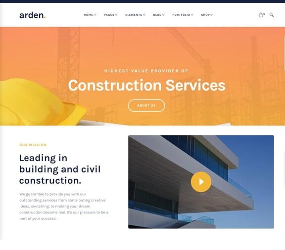 construction web design service