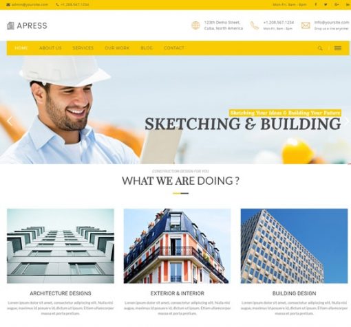 construction web design service