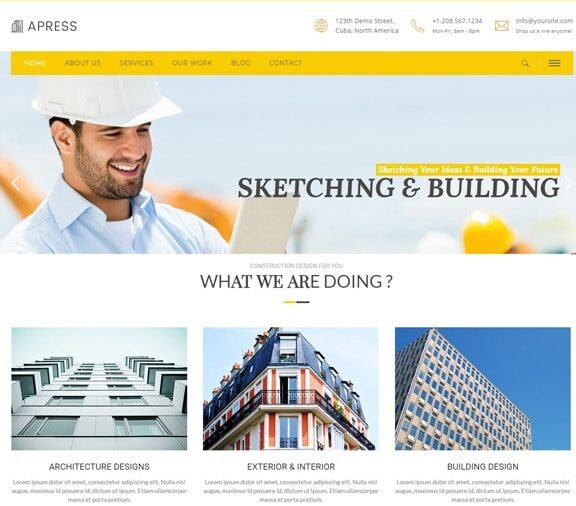 construction web design service