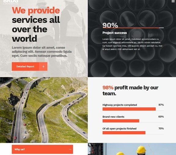 construction web design service