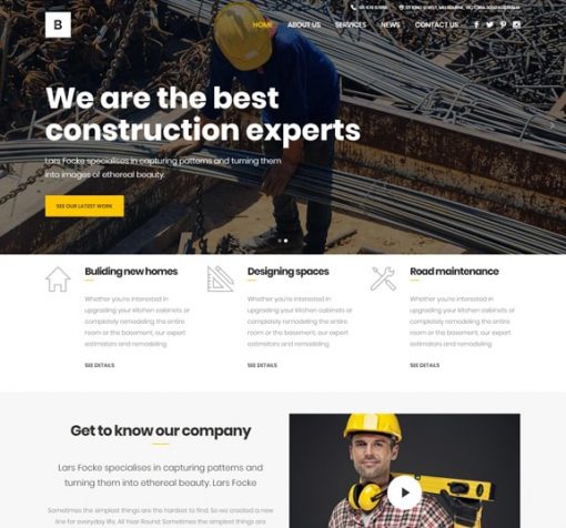 construction web design service