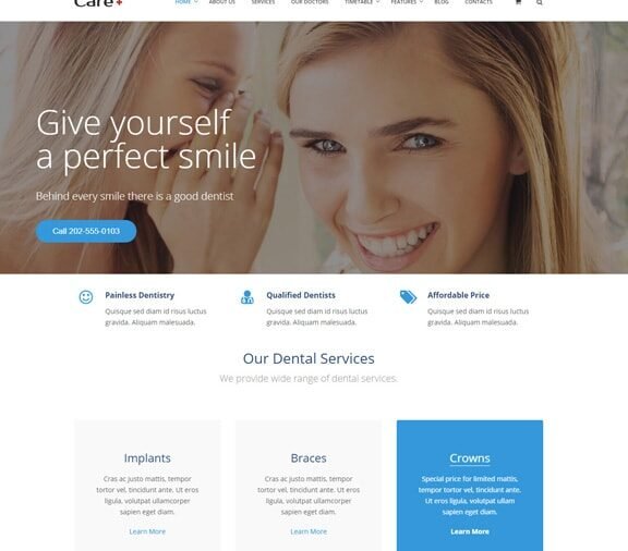 dental website design service
