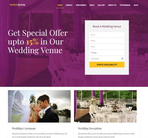 events web design service