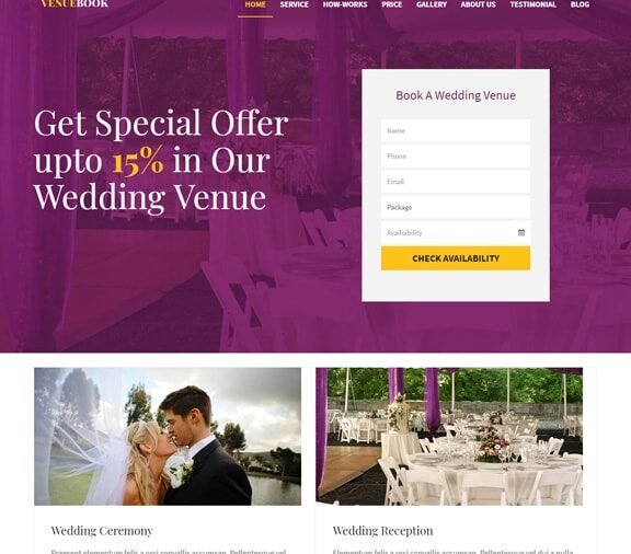 events web design service
