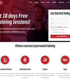 Fitness Trainer web design service