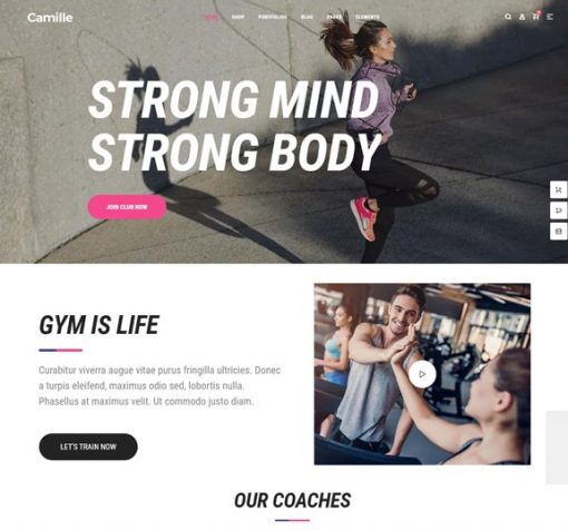 fitness web design service