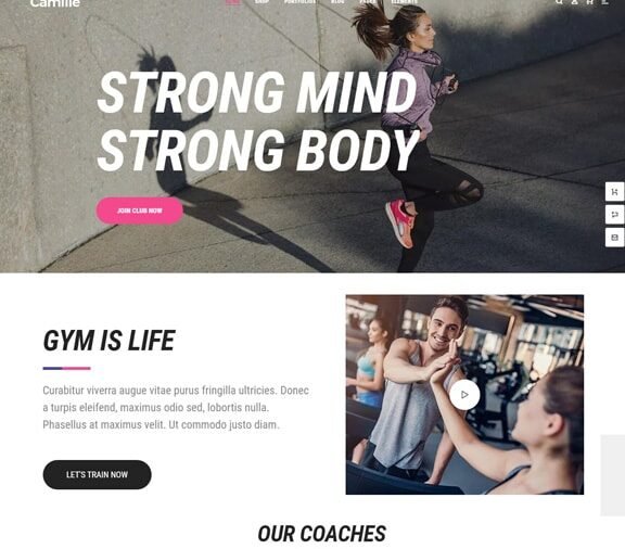 fitness web design service