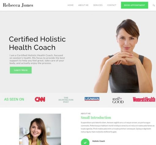 fitness coach web design service