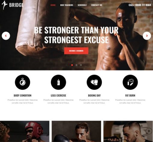 fitness web design service