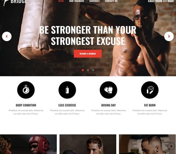 fitness web design service