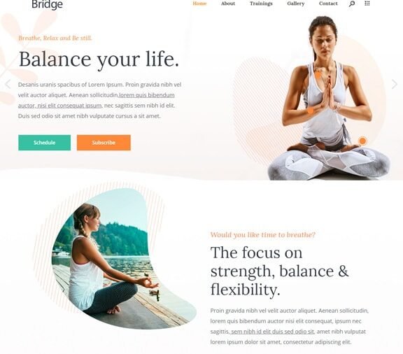 fitness gym web design service