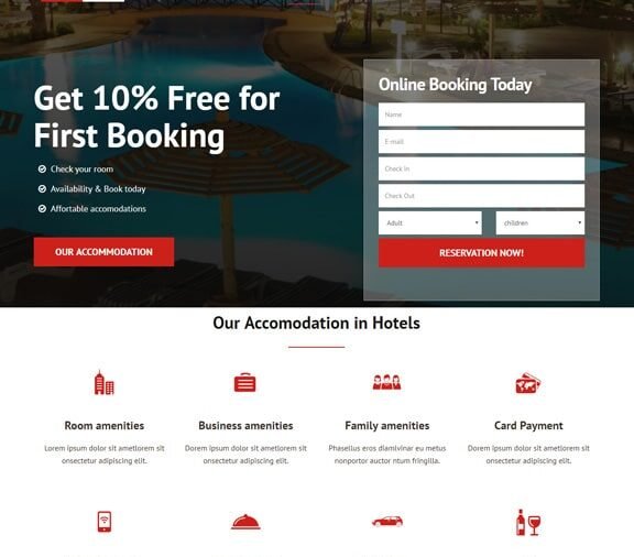 hotel booking web design service