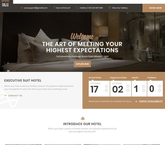 hotel web design service