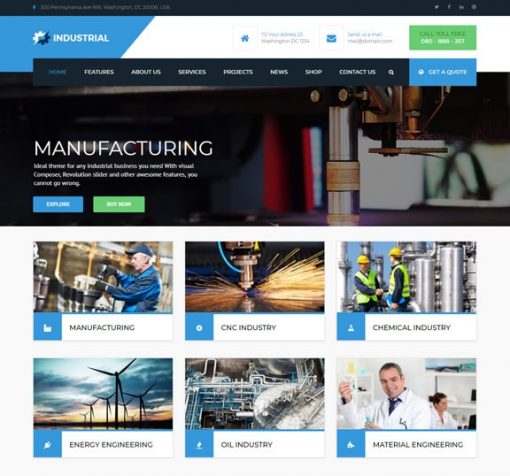 industrial web design service