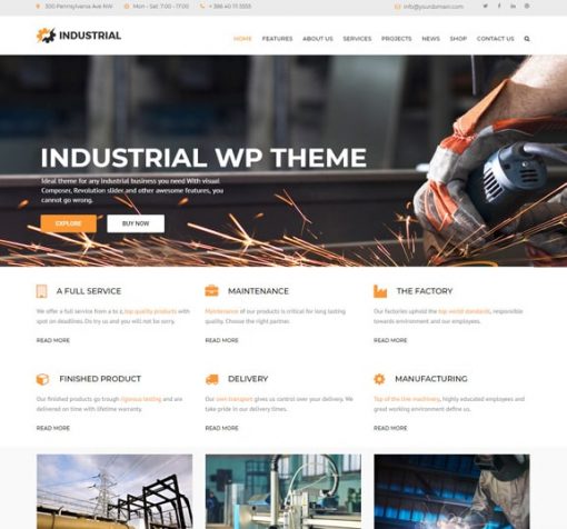 industrial web design service