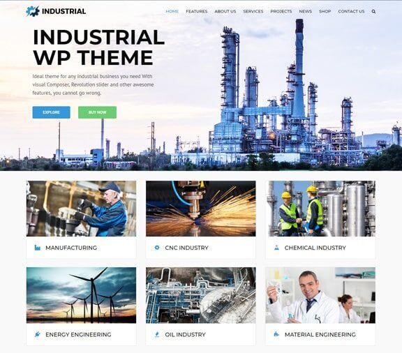 industry web design service