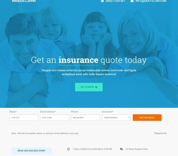 Insurance Company Web Design Service