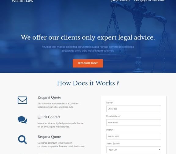 lawyer web design service