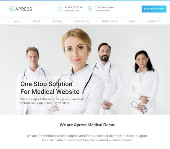 medical center website design service