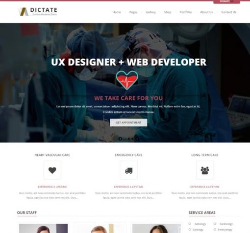 medical website design service