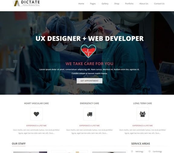 medical website design service